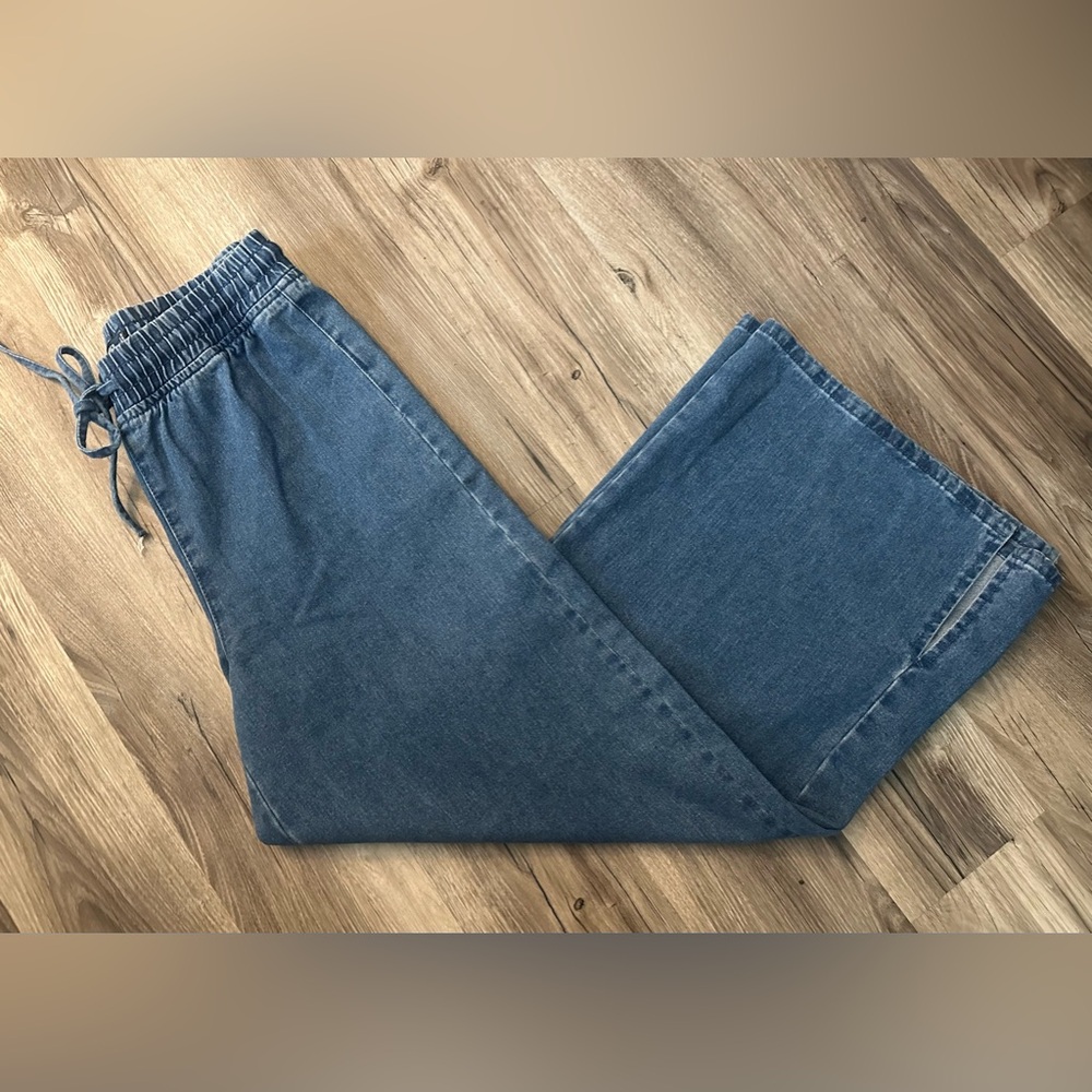 Women’s chambray like denim drawstring pants US6/28W